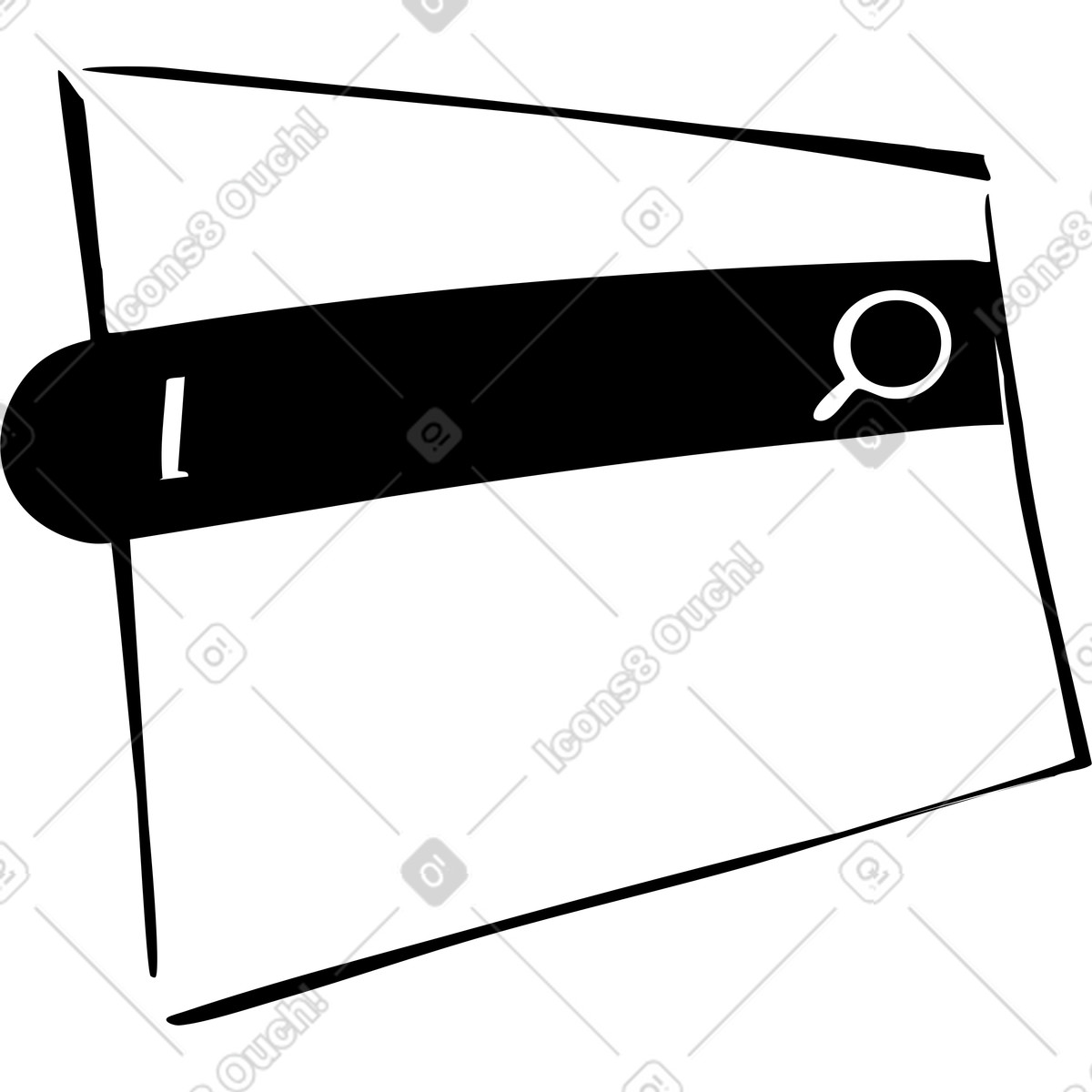 Browser window with a search bar illustration in Line style download in PNG, SVG