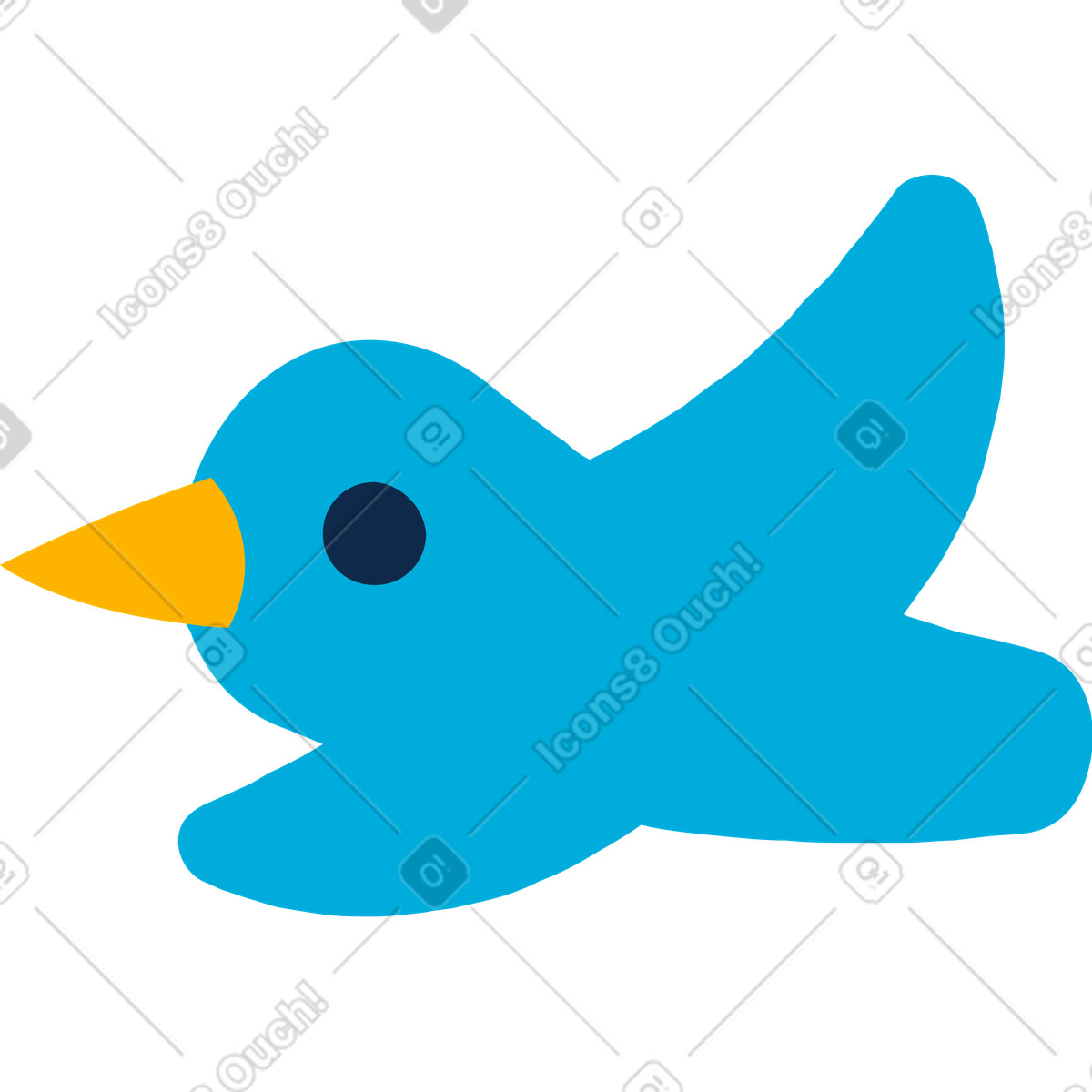 Ilustração de 鸟 em no estilo Flame para baixar em PNG, SVG