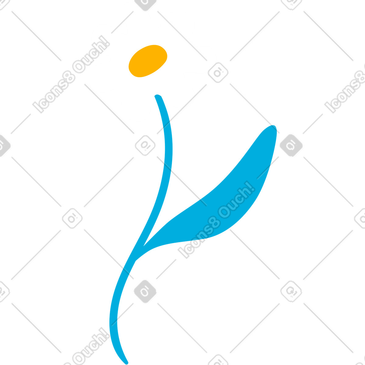 Blume-Illustration im Flame-Stil als Download in PNG, SVG