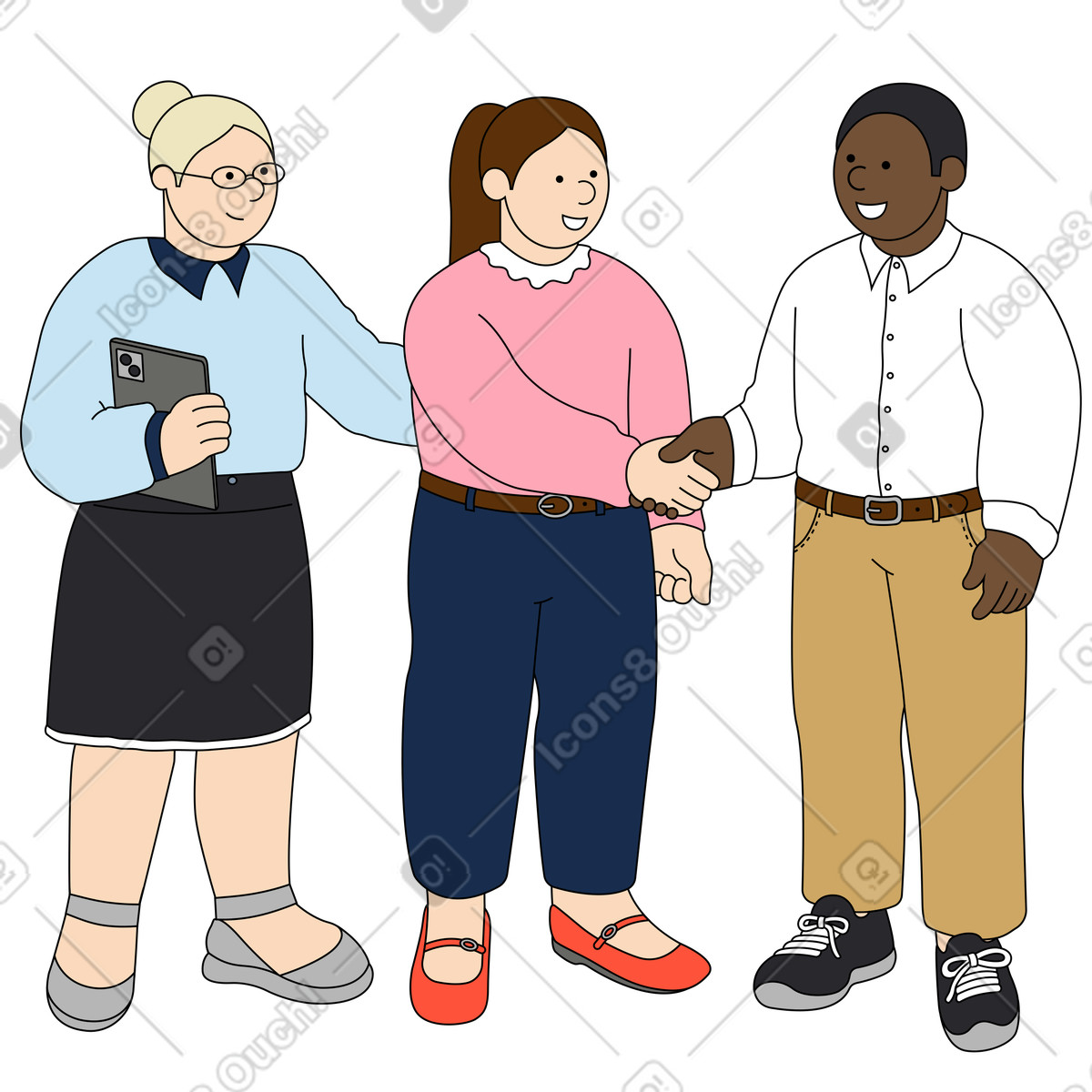 Inserimento dei dipendenti illustrazione in stile Kindy scarica in PNG, SVG