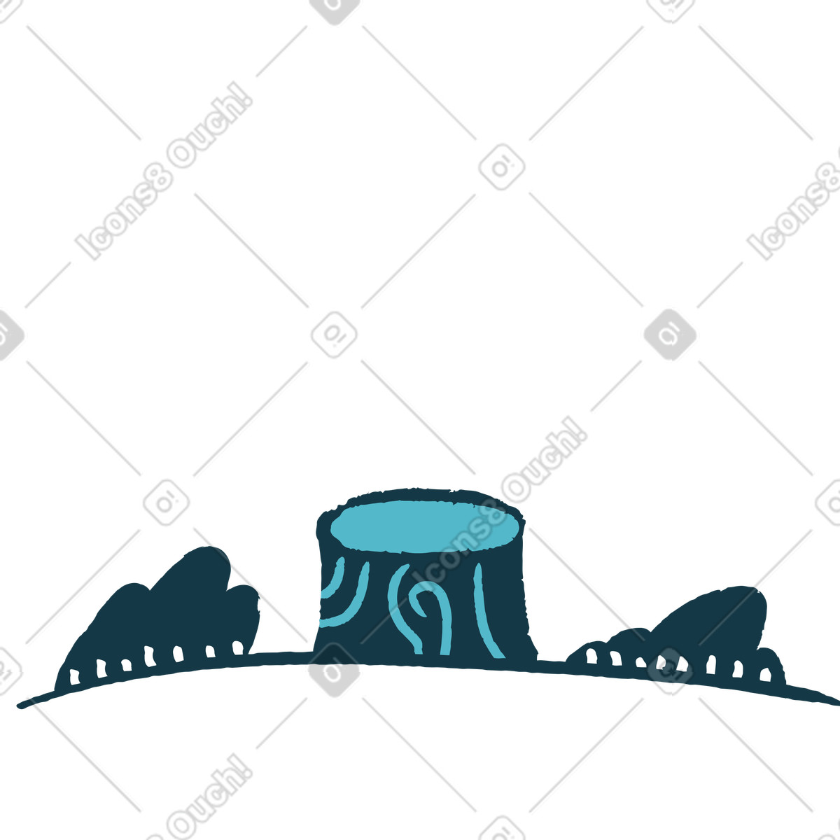 Flamenco スタイルの 森林 のイラストをPNG、SVG形式でダウンロード