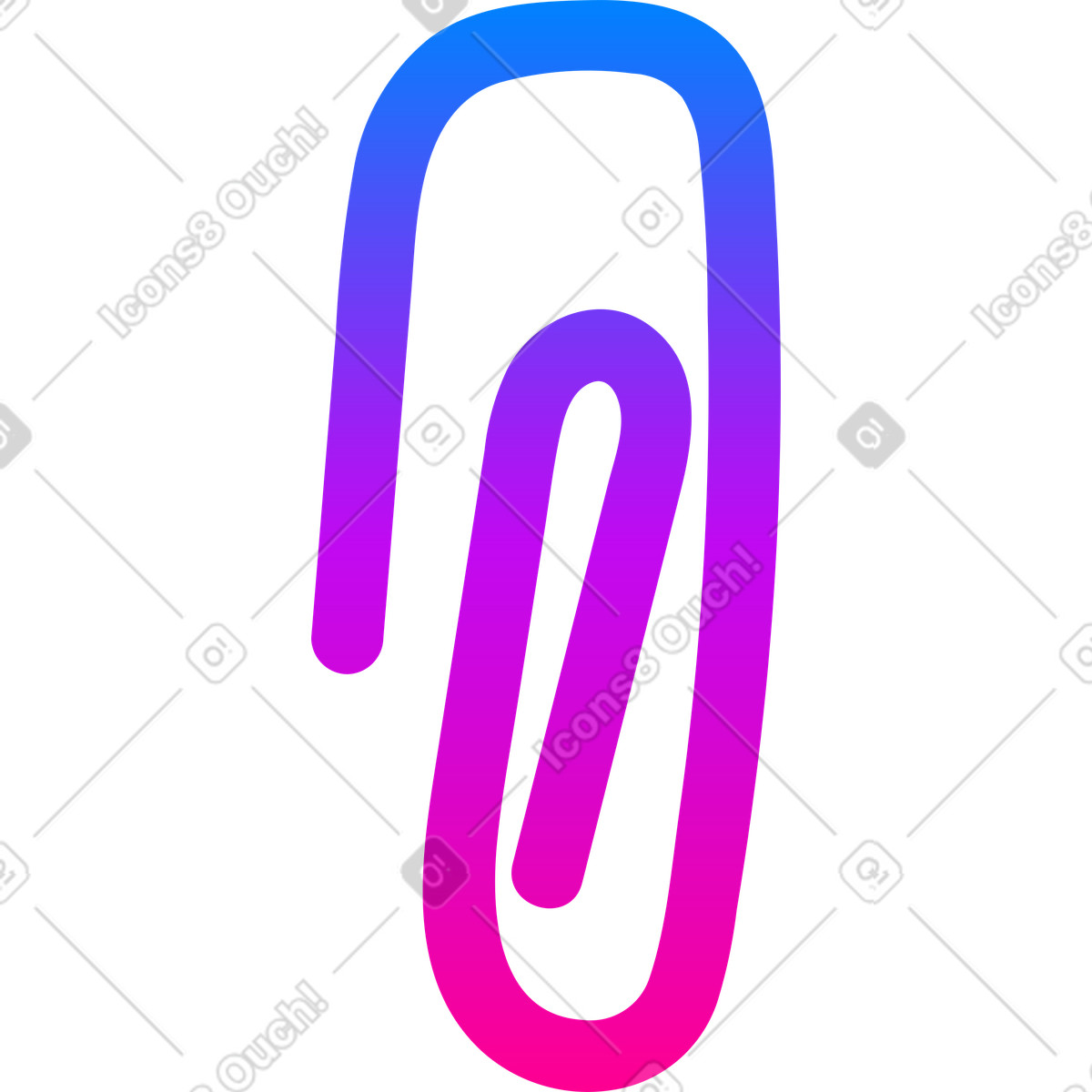 Büroklammer-Illustration im Vibrant-Stil als Download in PNG, SVG