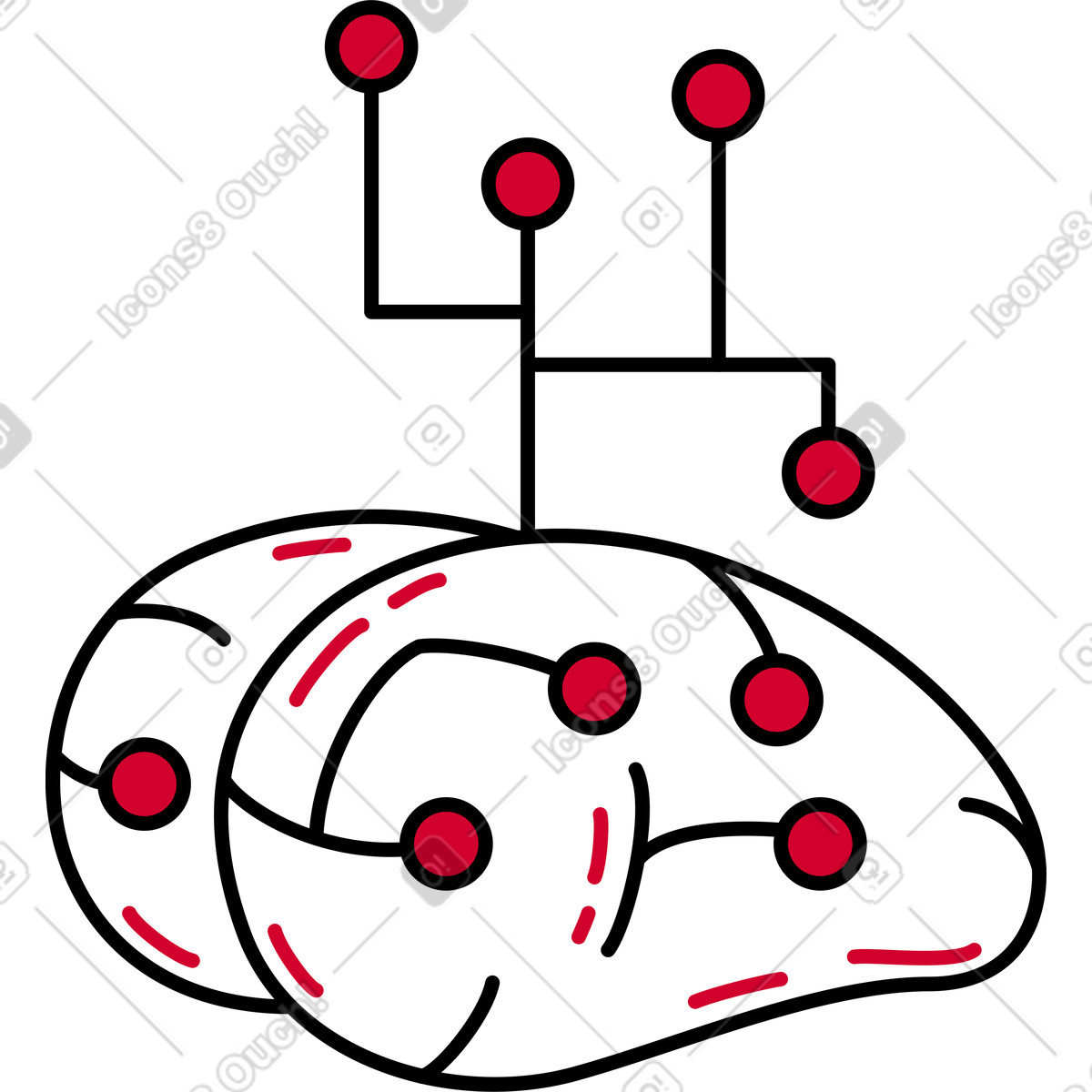 Ruby スタイルの 人工脳 のイラストをPNG、SVG形式でダウンロード