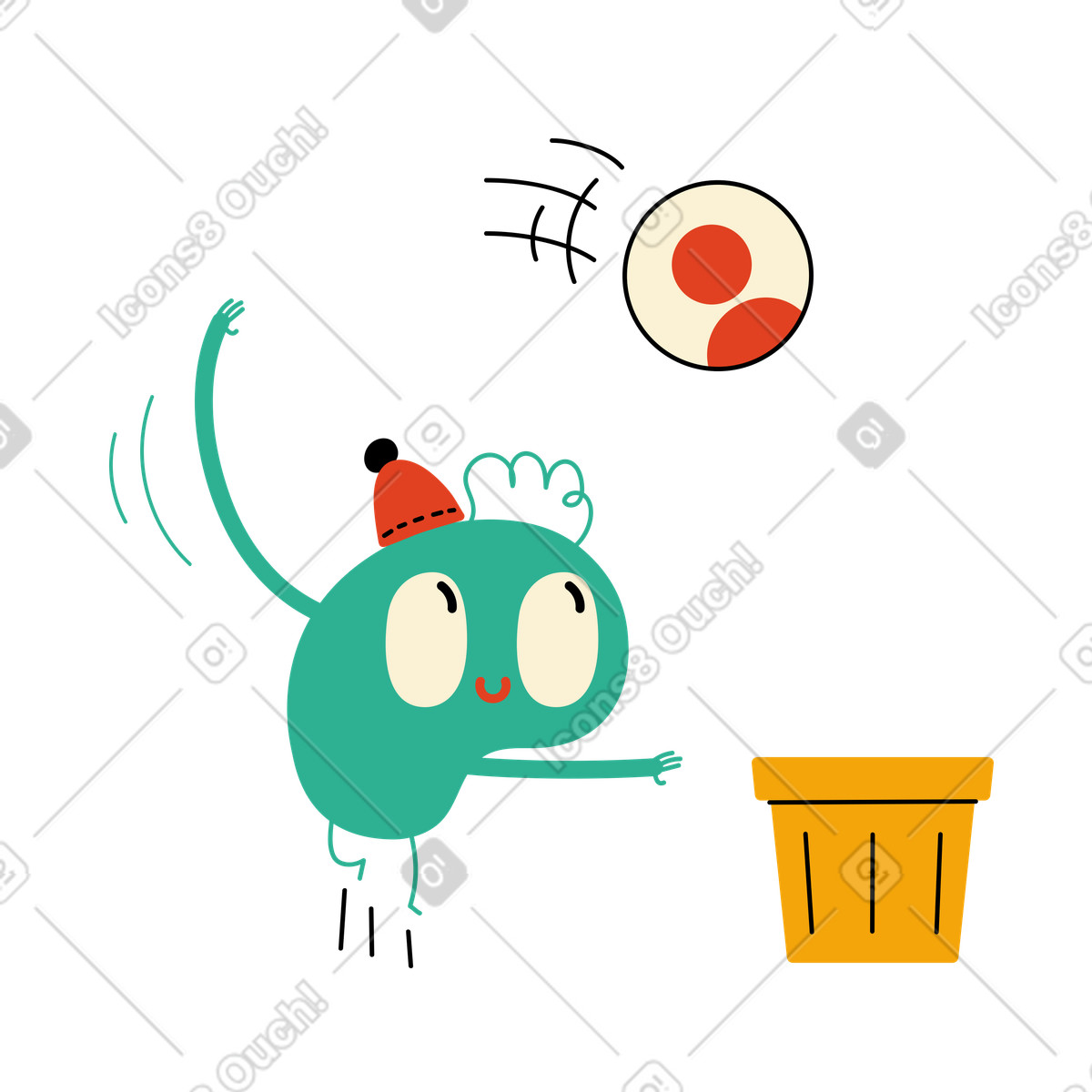 Ilustración Usuario borrador de personaje en estilo Jelly a descargar en PNG y SVG