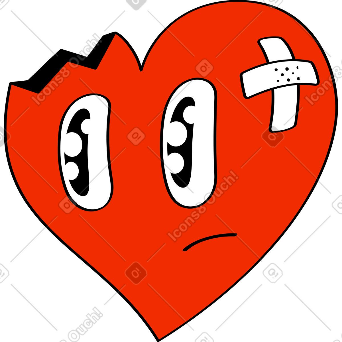 下载 Looney 风格的 心 插画，支持 PNG、SVG 格式