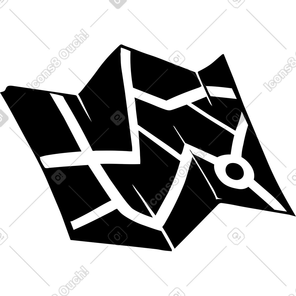 Ilustração de Moldura do mapa em no estilo Line para baixar em PNG, SVG