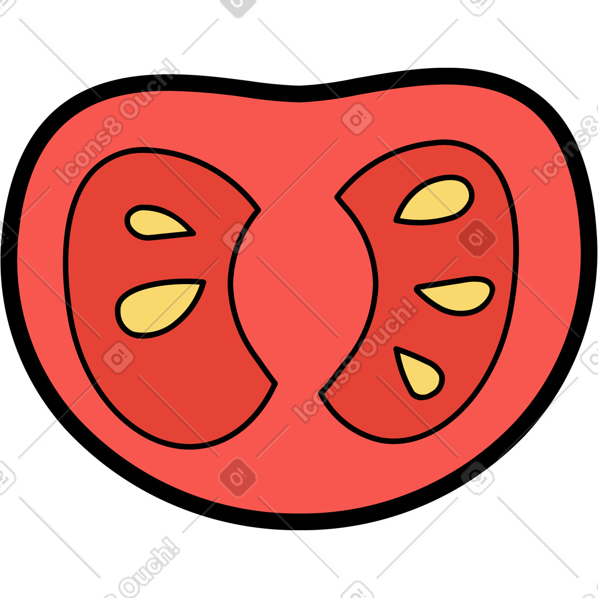 下载 Surr 风格的 半个番茄 插画，支持 PNG、SVG 格式