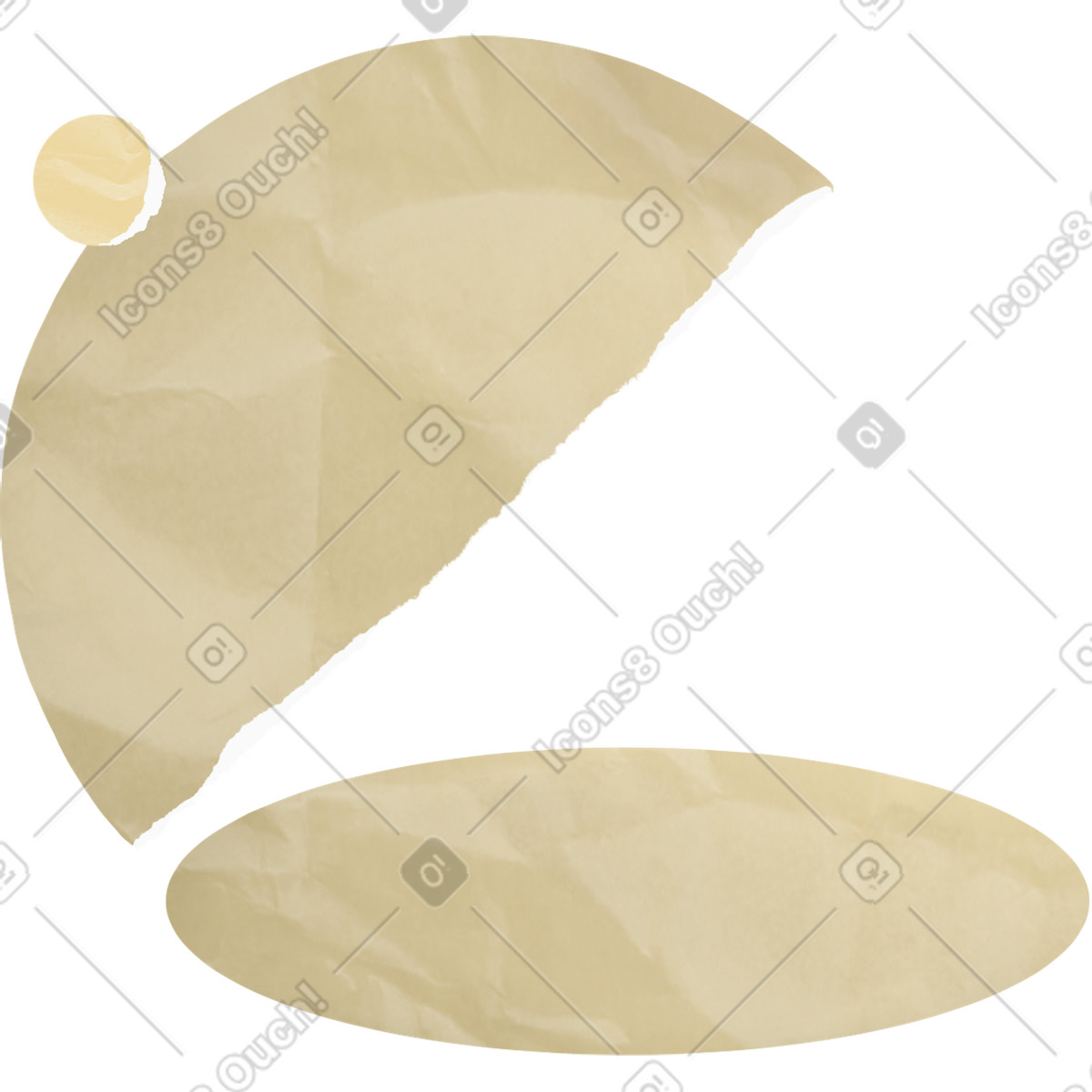 Piatto illustrazione in stile Papery scarica in PNG, SVG