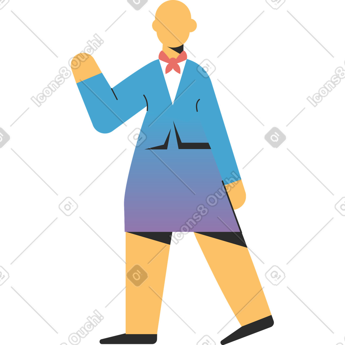 Hostess illustrazione in stile Marginalia scarica in PNG, SVG