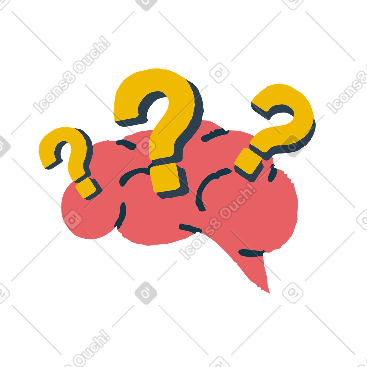 Dilemma illustration in Flamenco style download in PNG, SVG