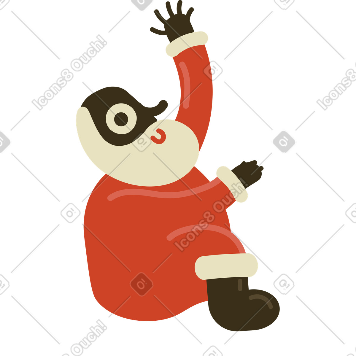 Santa illustration in Arabica style download in PNG, SVG