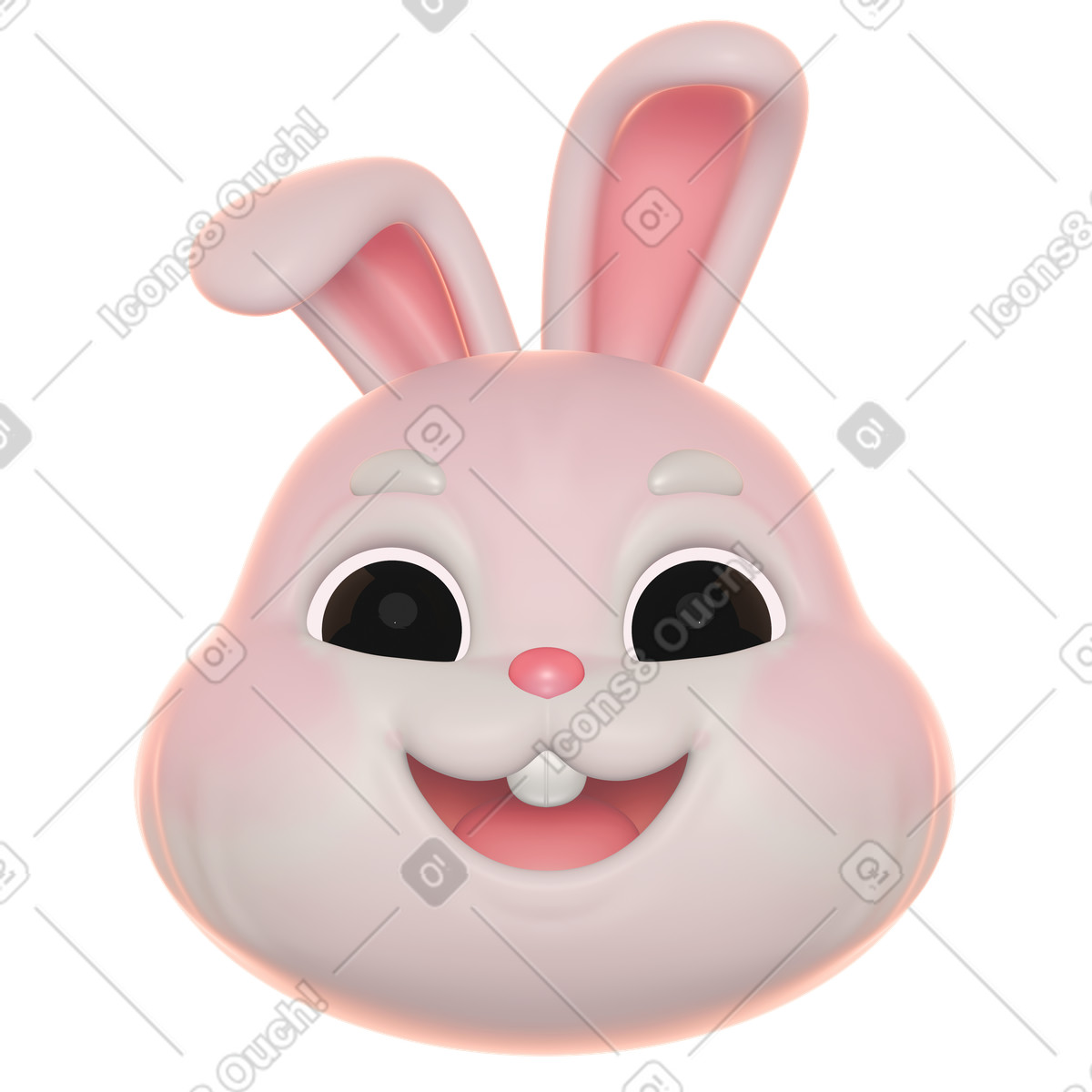 Easter bunny icon illustration animal clipart image available for download in PNG