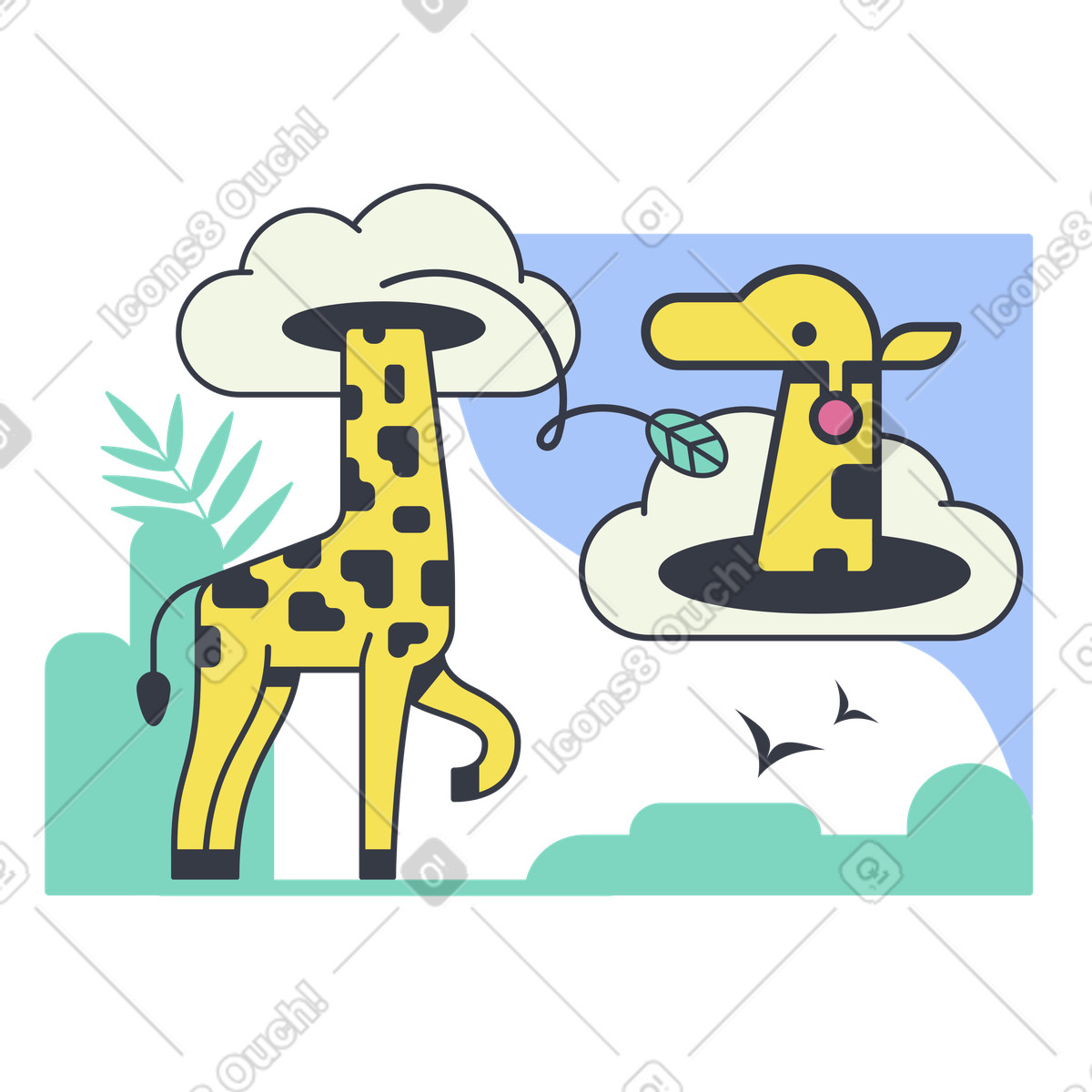 Illustration Sauvage dans le style Abstract à télécharger aux formats PNG, SVG