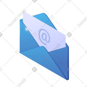 Opened envelope with email symbol, Email marketing and newsletter signup PNG, SVG