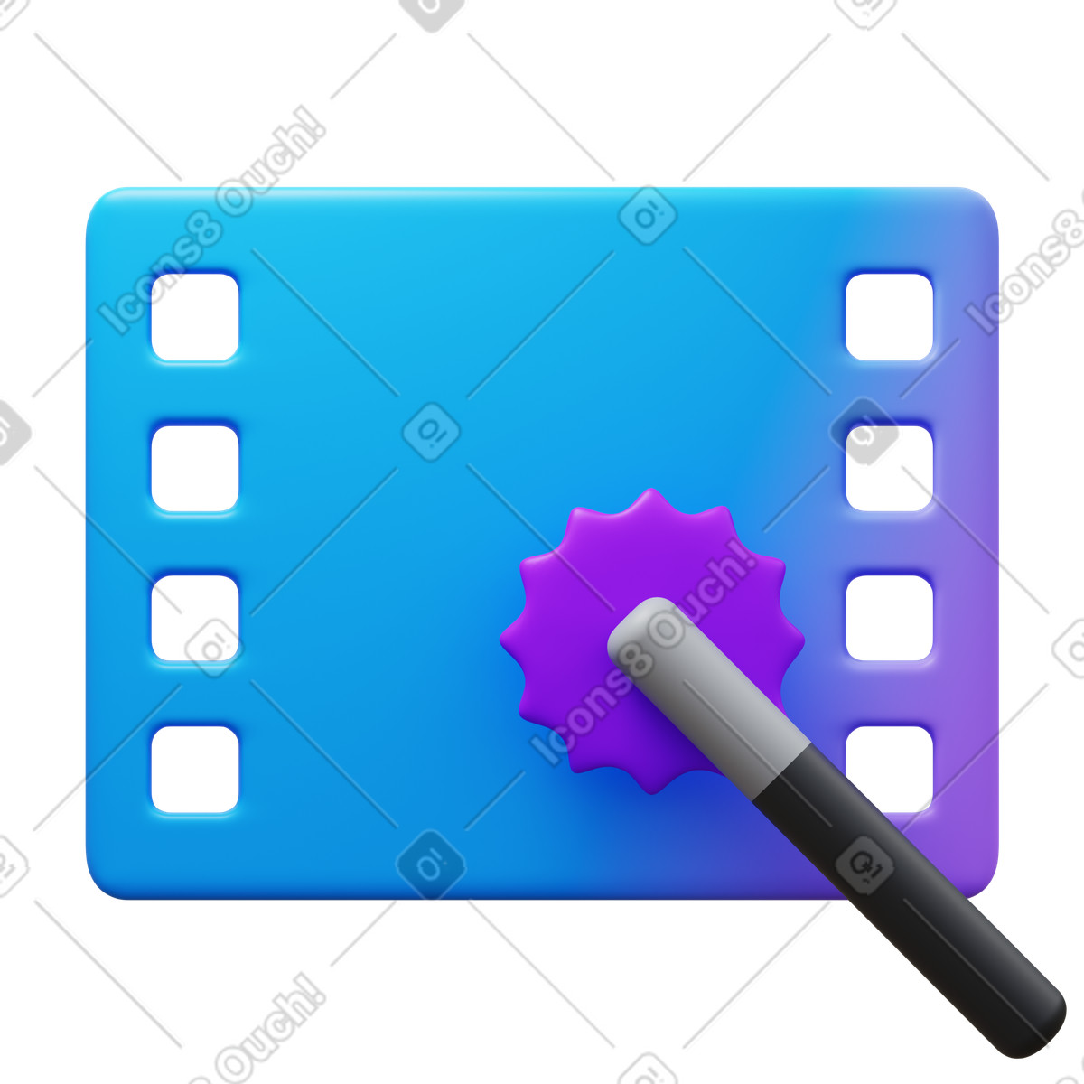 Visual effects illustration in 3D Fluency style download in PNG, SVG