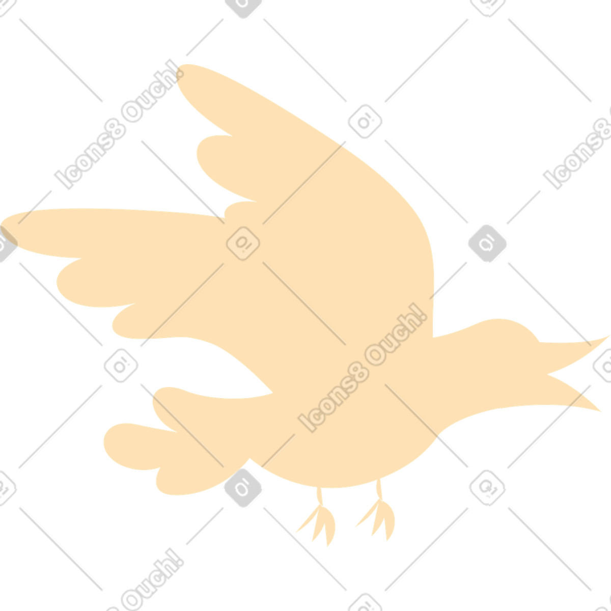Ilustração de 鸟 em no estilo Rubber para baixar em PNG, SVG