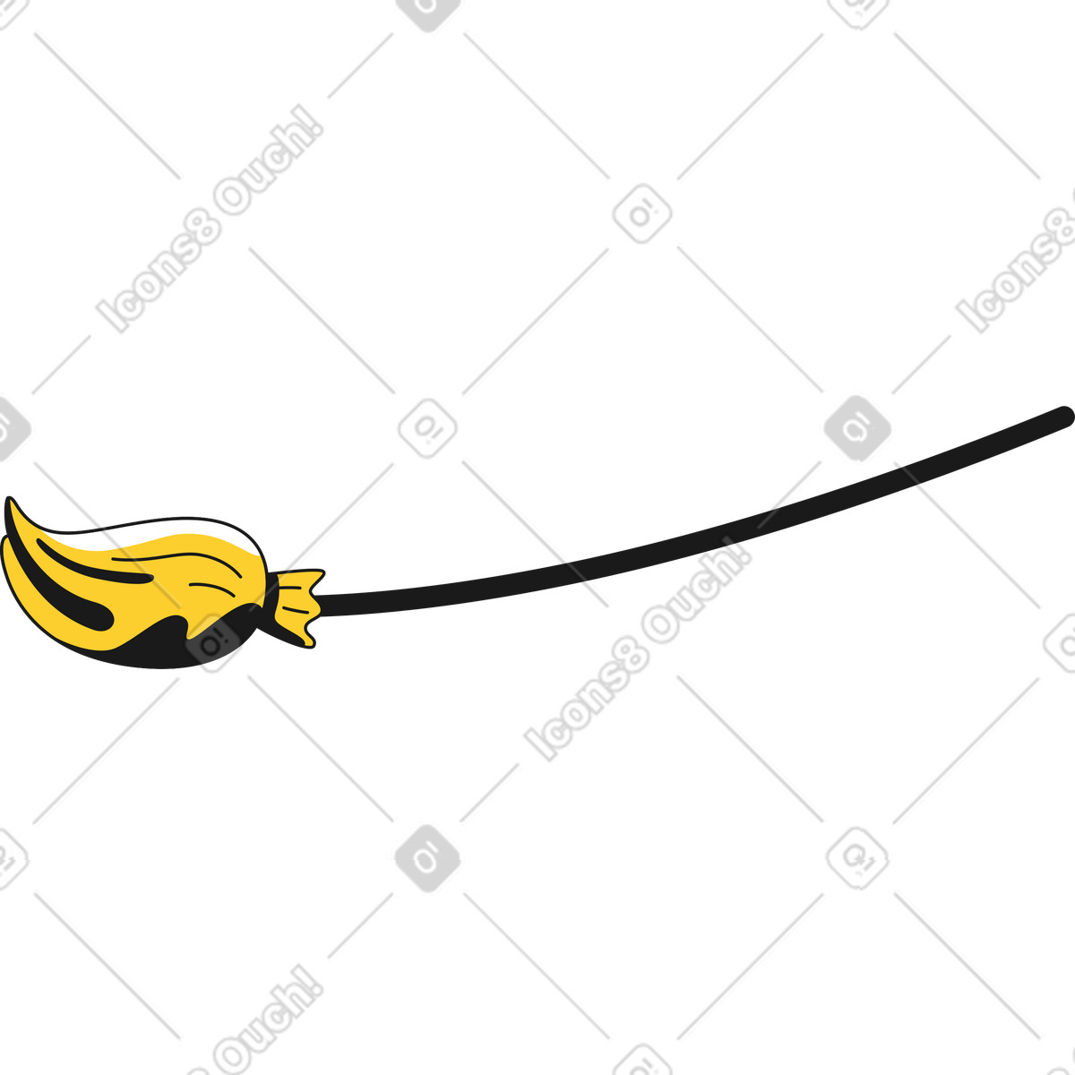 Scopa per strega illustrazione in stile Taxi scarica in PNG, SVG