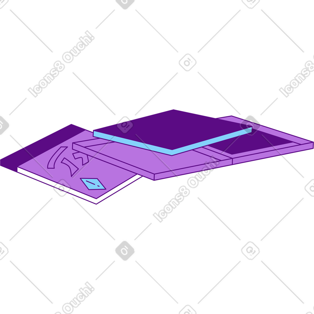 Scatole cd illustrazione in stile Storyline scarica in PNG, SVG