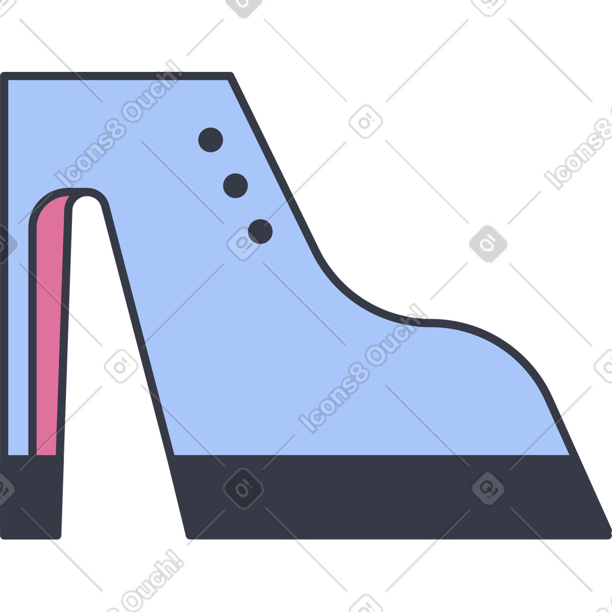 Shoe illustration in Abstract style download in PNG, SVG