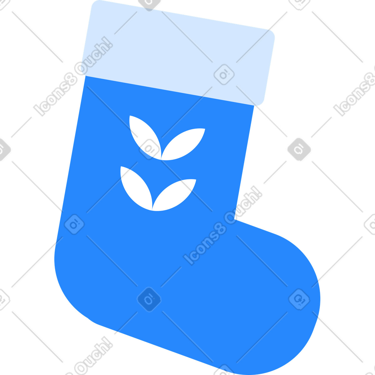 Christmas sock illustration in Urban style download in PNG, SVG