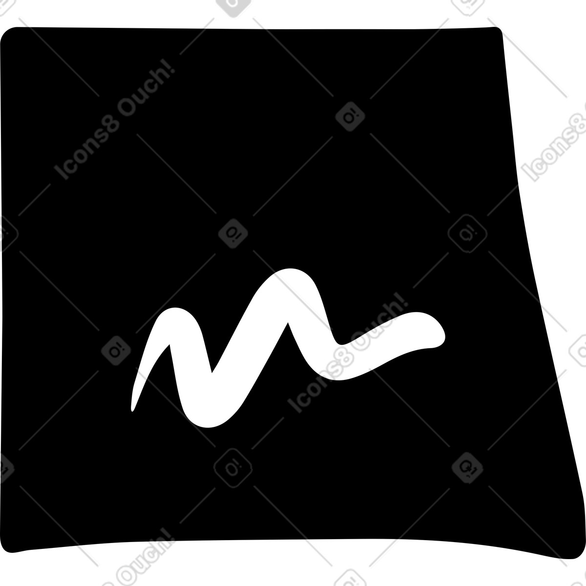Square sticker illustration in Journal style download in PNG, SVG