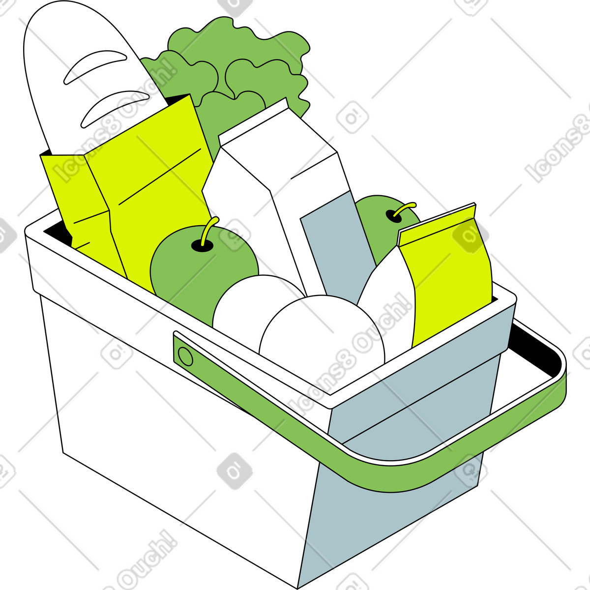 Illustration Les courses dans le style Isometric à télécharger aux formats PNG, SVG
