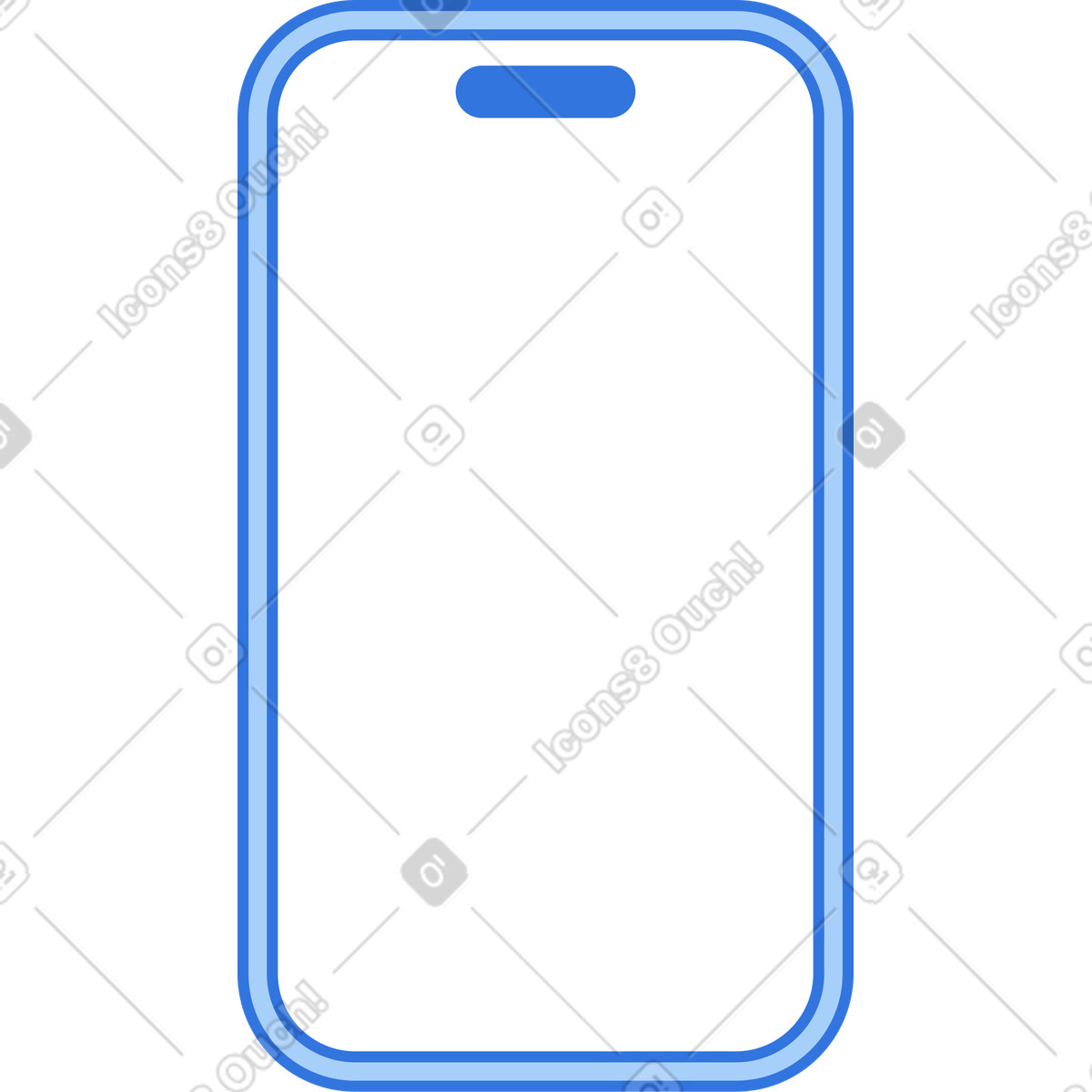 Illustration Téléphone dans le style Sky à télécharger aux formats PNG, SVG