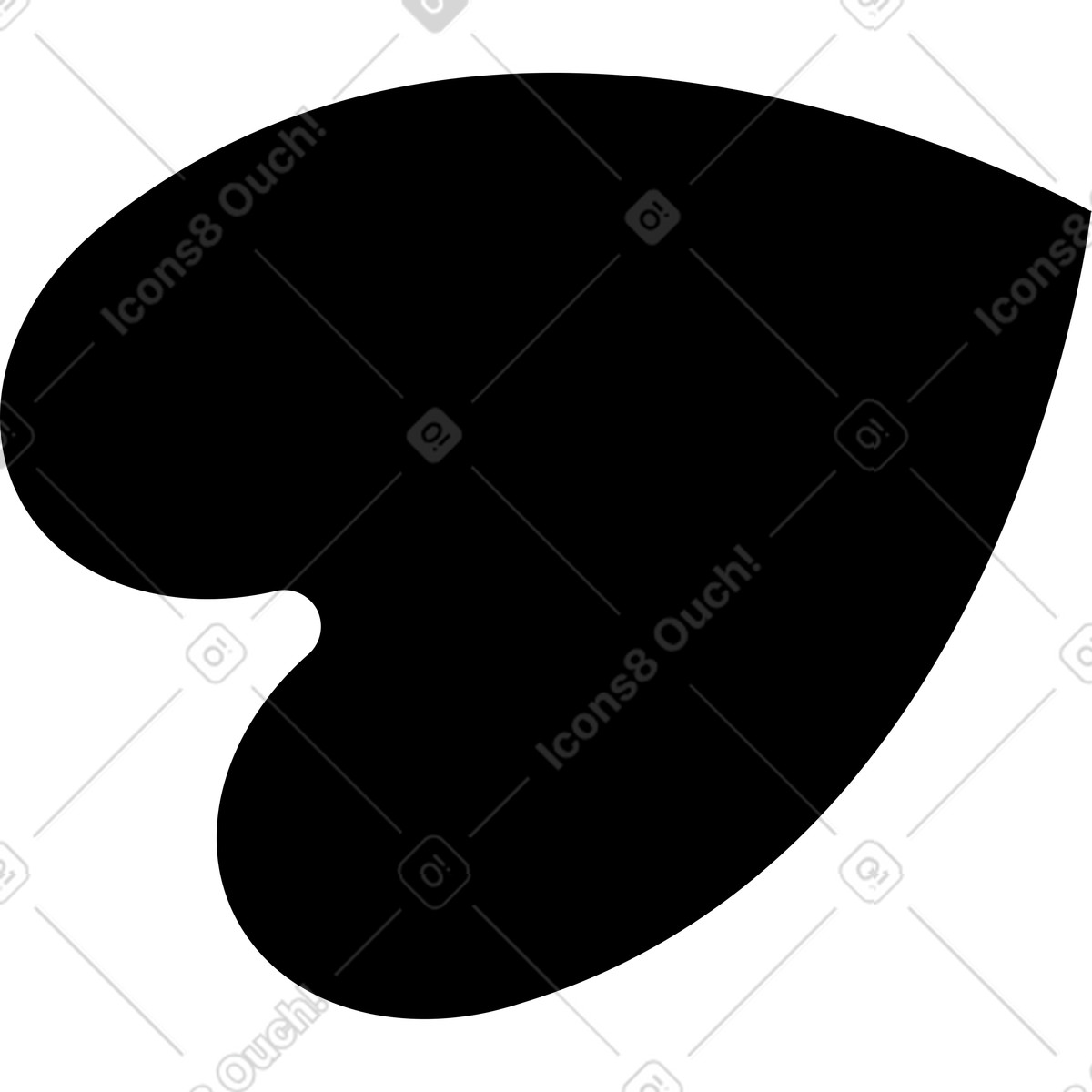 Burgundy スタイルの Black lily leaf のイラストをPNG、SVG形式でダウンロード