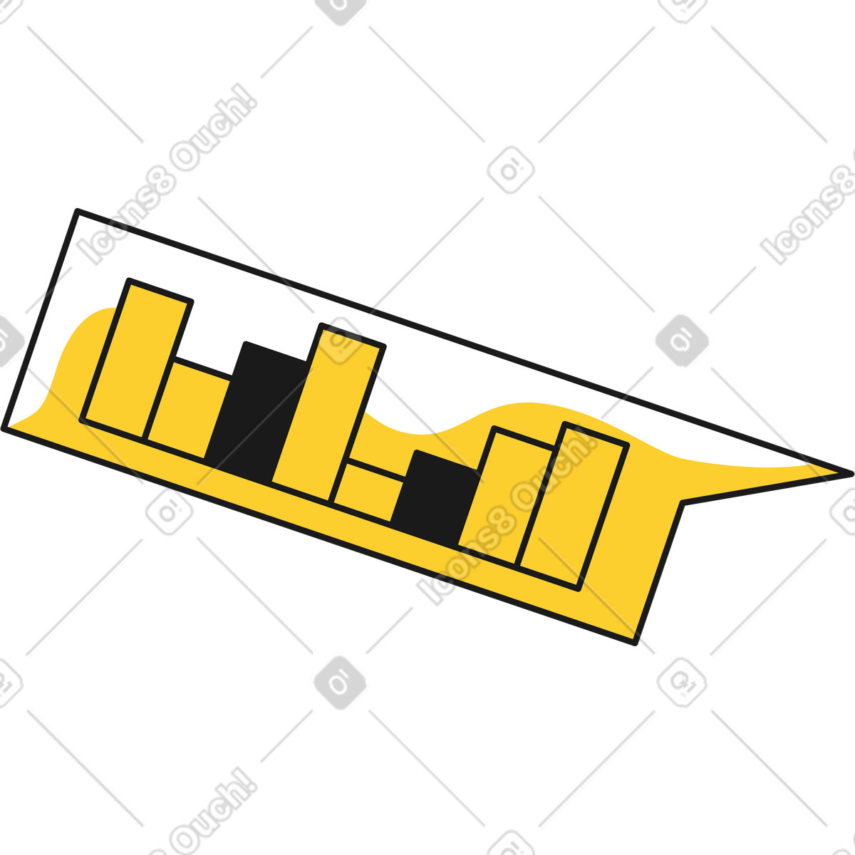 Chart animated illustration in GIF, Lottie (JSON), AE