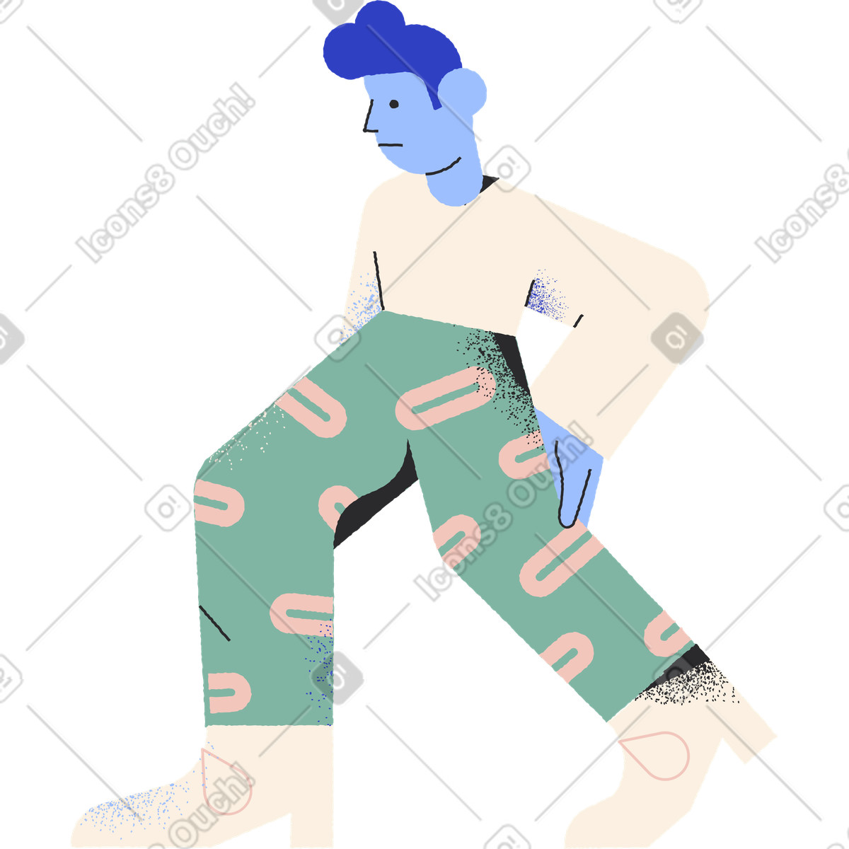 Pablo スタイルの おとこ のイラストをPNG、SVG形式でダウンロード