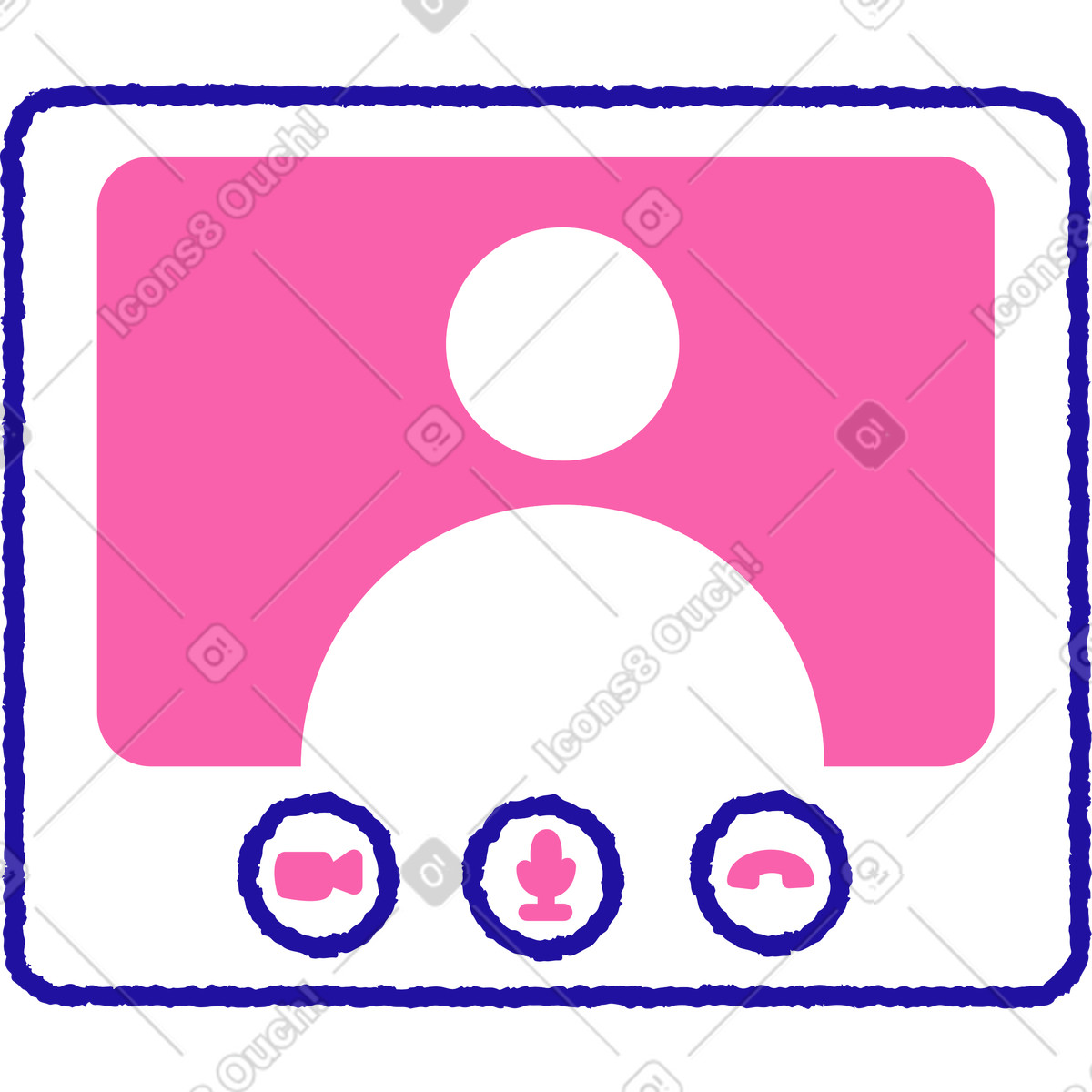 Ilustração de Janela videochamada em no estilo Whimsy para baixar em PNG, SVG