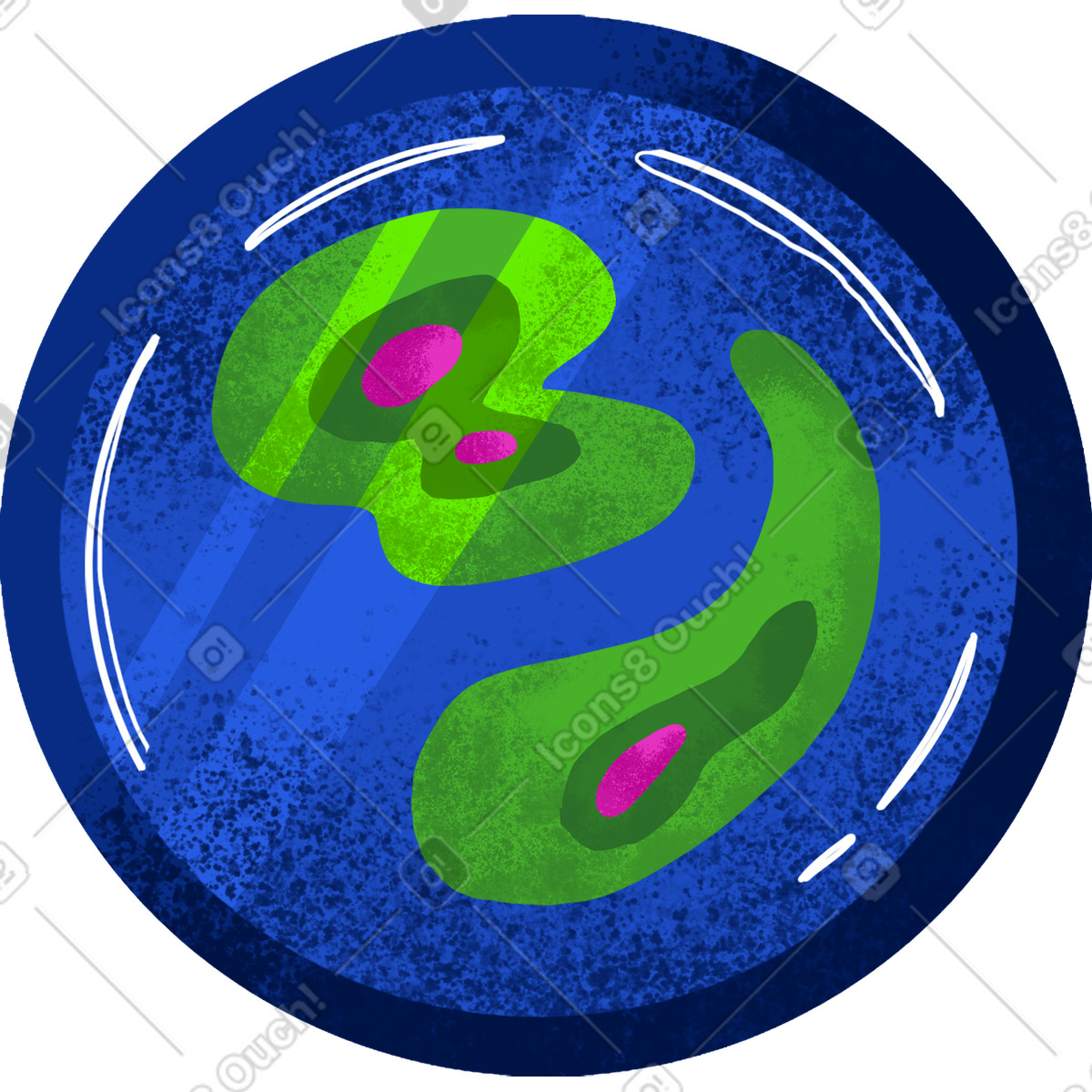 Micro-preparation with bacteria illustration in Flare style download in PNG, SVG