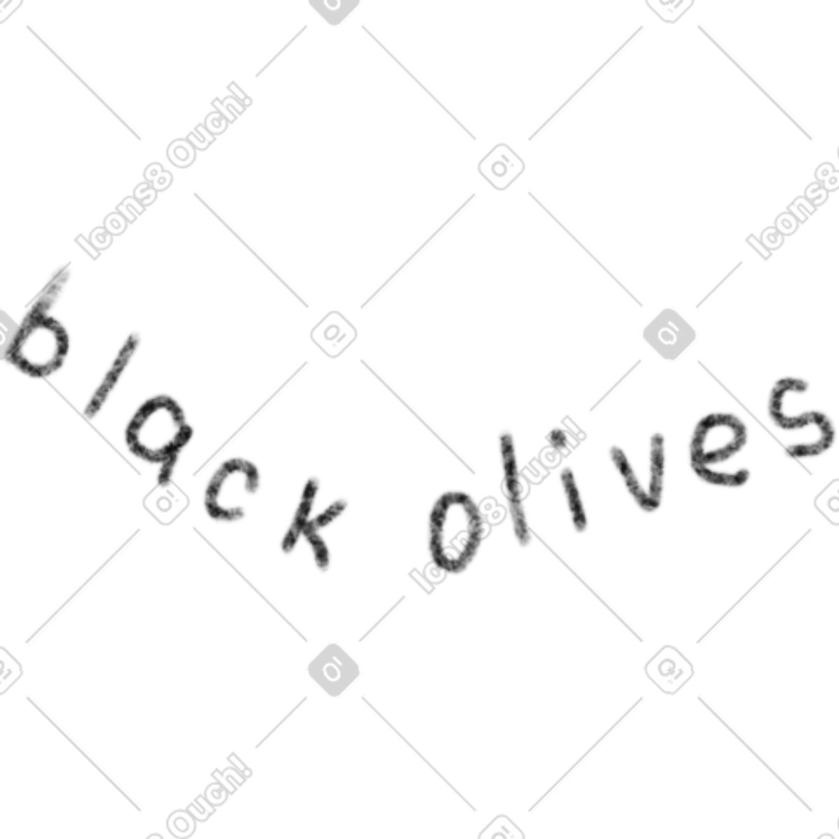 Toscana スタイルの Black olives lettering のイラストをPNG、SVG形式でダウンロード