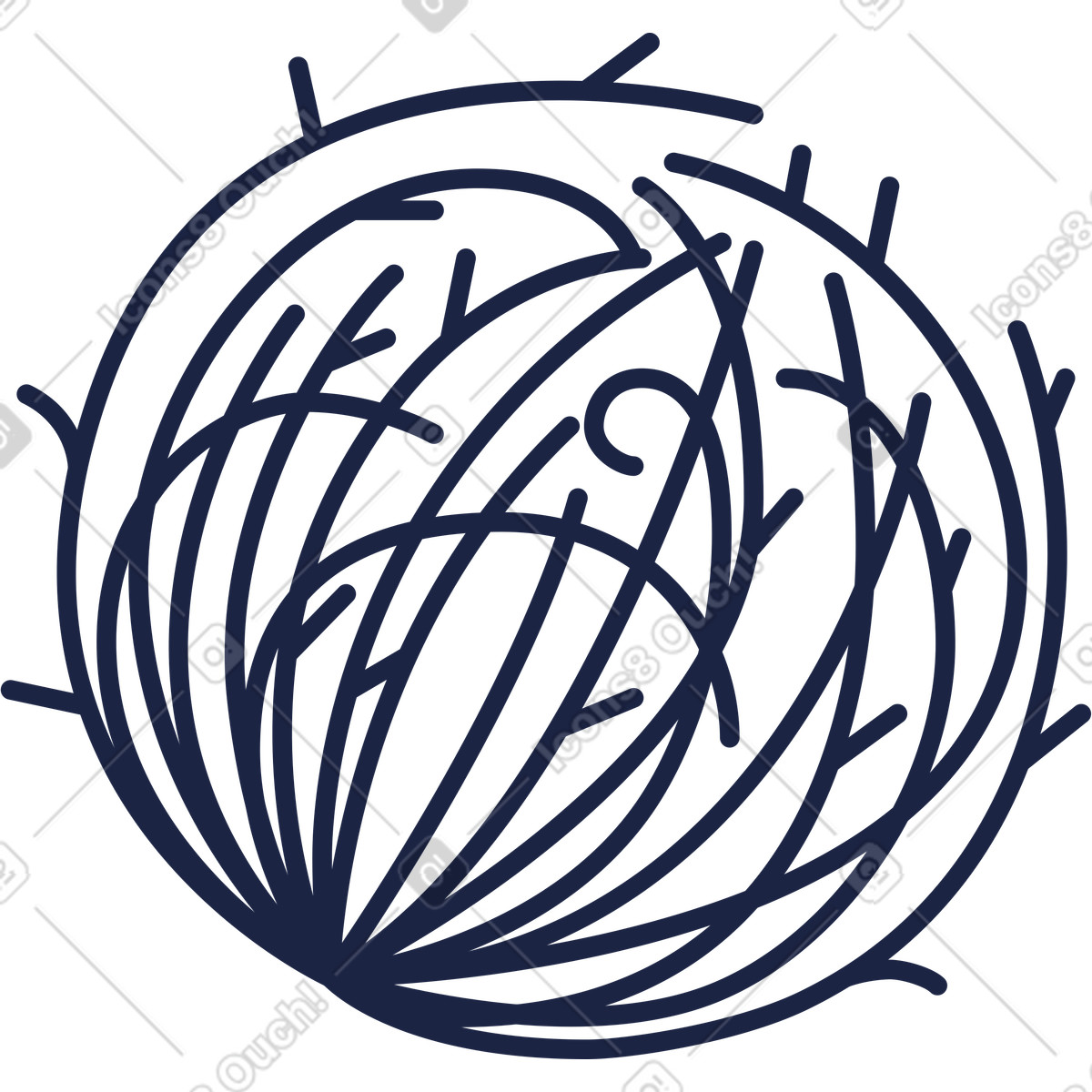 Tumbleweed-Illustration im Urban Line-Stil als Download in PNG, SVG