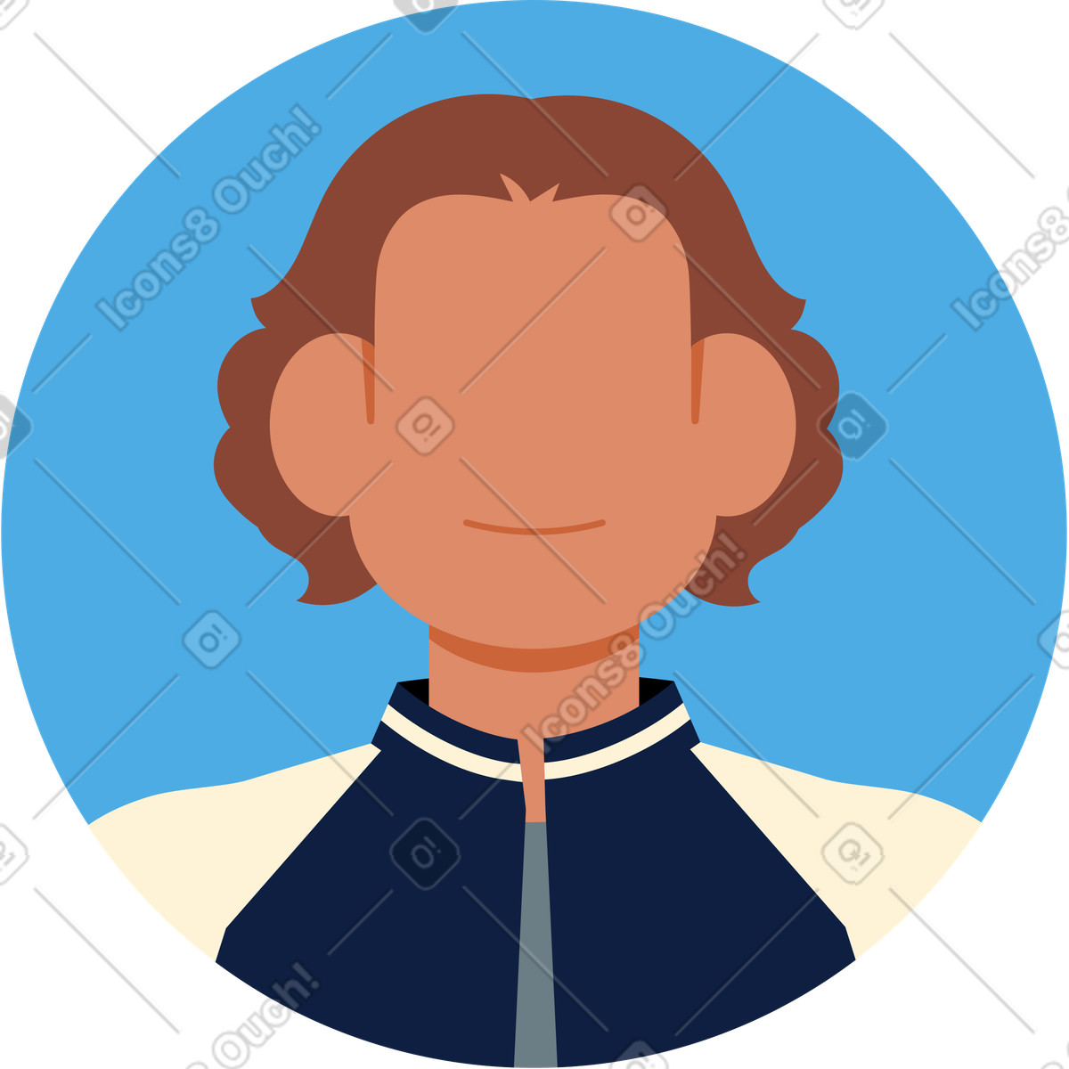 Illustration Avatar maléfique dans le style Catchy à télécharger aux formats PNG, SVG