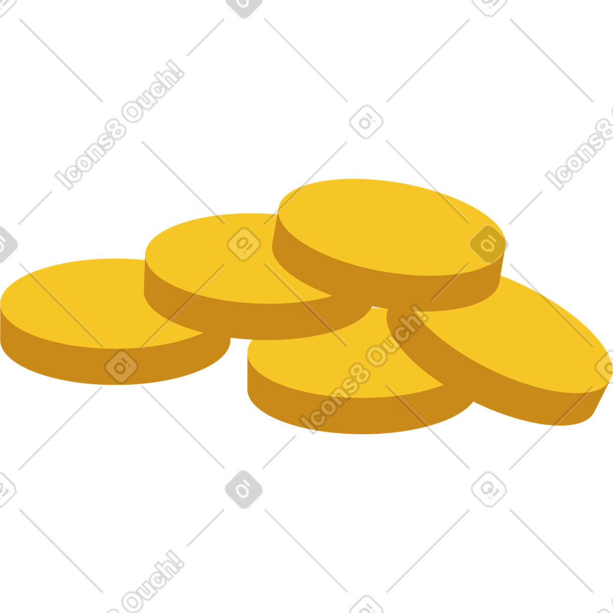 下载 Catchy 风格的 堆硬币 插画，支持 PNG、SVG 格式