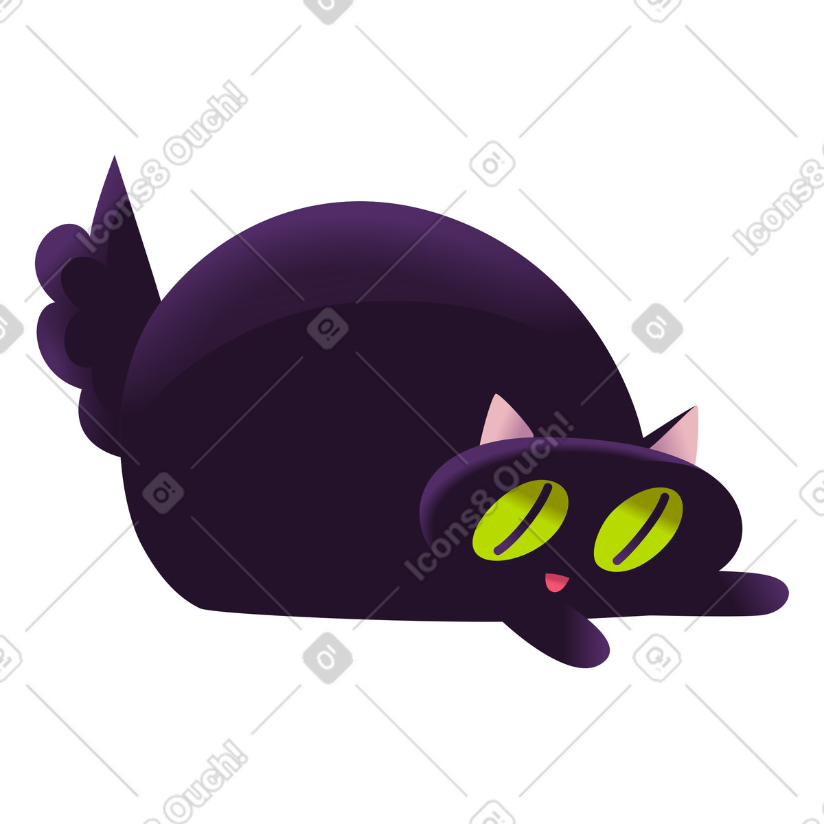 Ilustração de Adesivo de gato em PNG e SVG