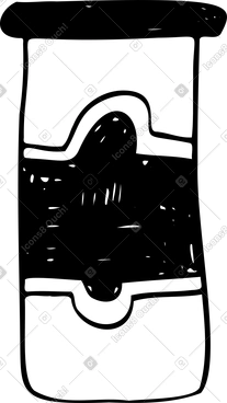 소스나 잼이 담긴 긴 유리병 PNG, SVG