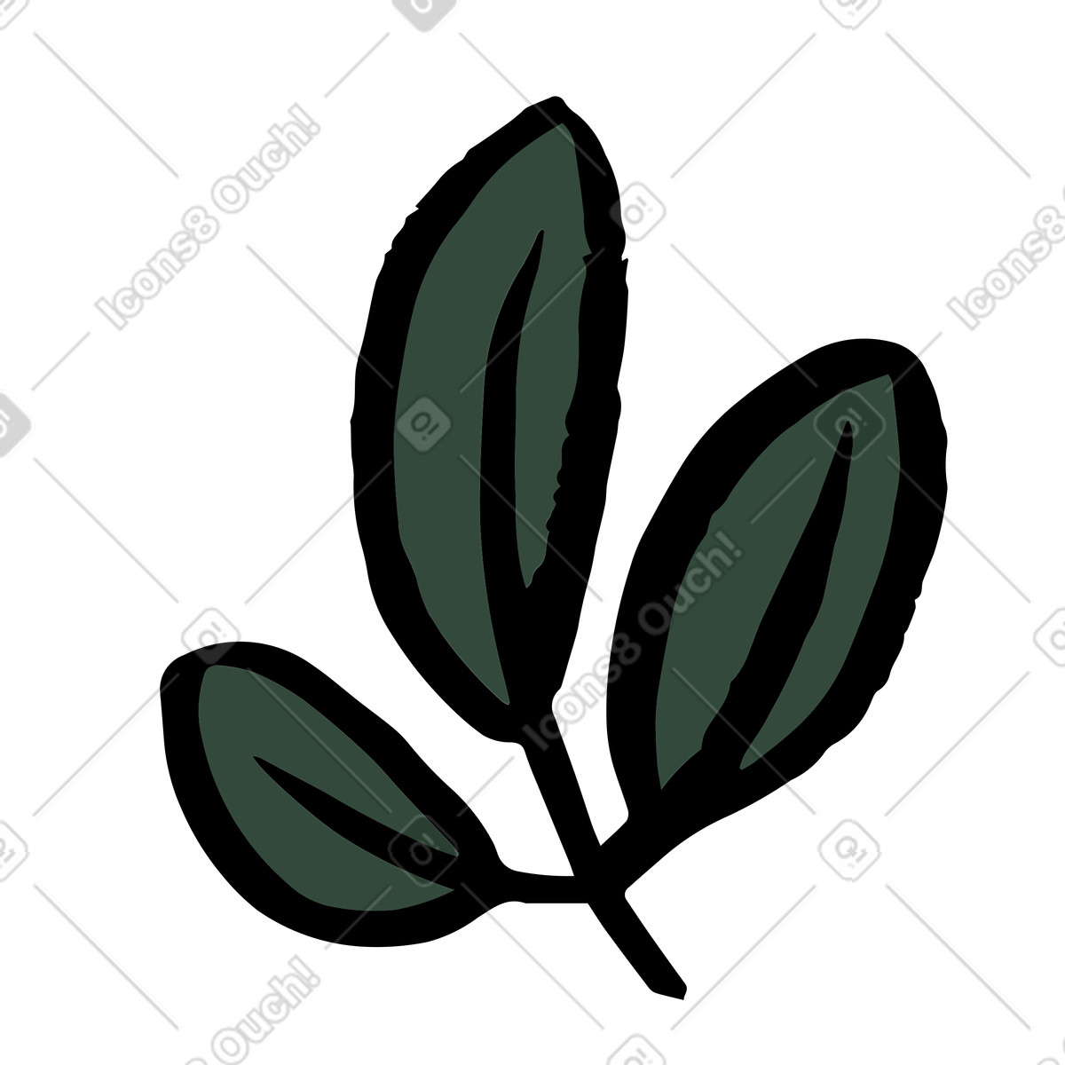 Pflanze, anlage-Illustration im Scandi-Stil als Download in PNG, SVG