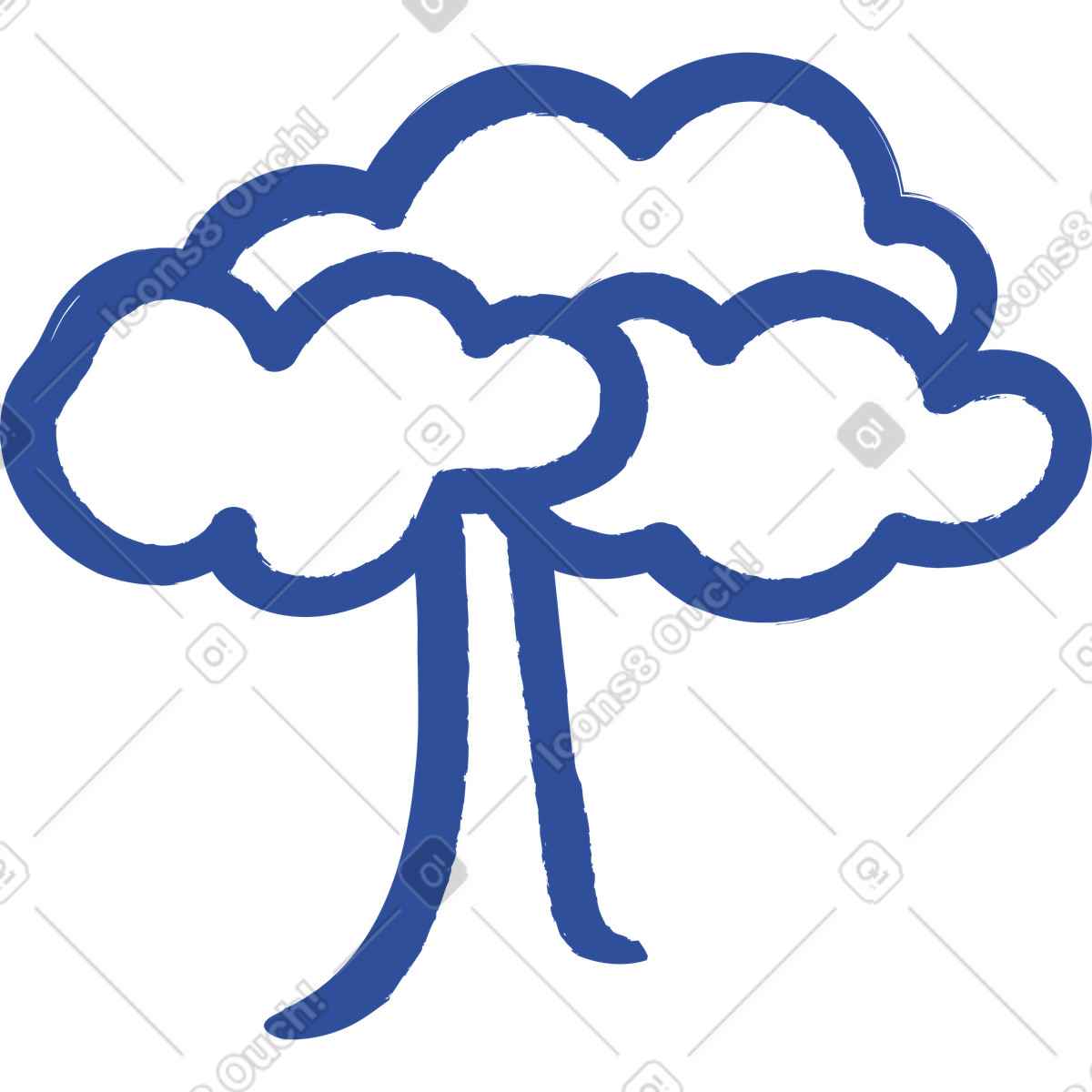 Leaf tree illustration in Lime style download in PNG, SVG
