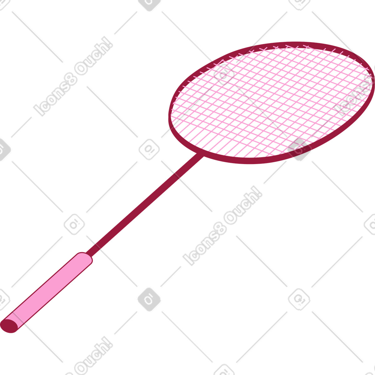 Racket illustration in Storyline style download in PNG, SVG