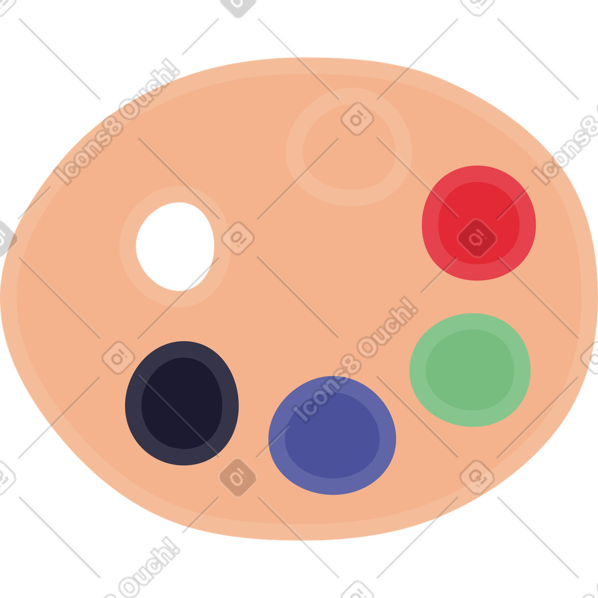 Ilustración Palette en estilo Stripy a descargar en PNG y SVG
