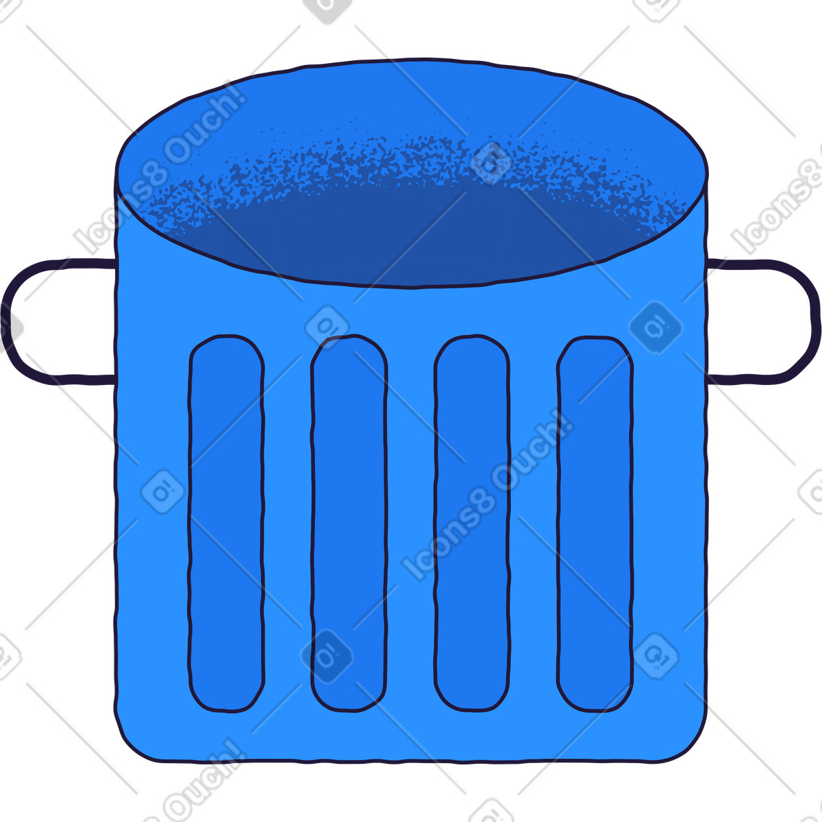 Illustration Poubelle dans le style Conifer à télécharger aux formats PNG, SVG