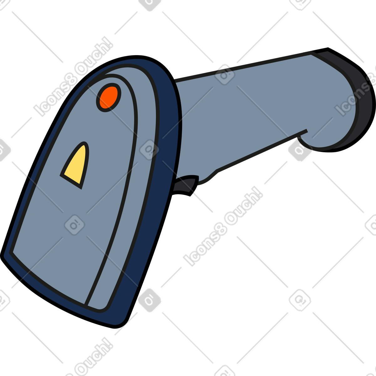 Tragbarer scanner-Illustration im Kindy-Stil als Download in PNG, SVG