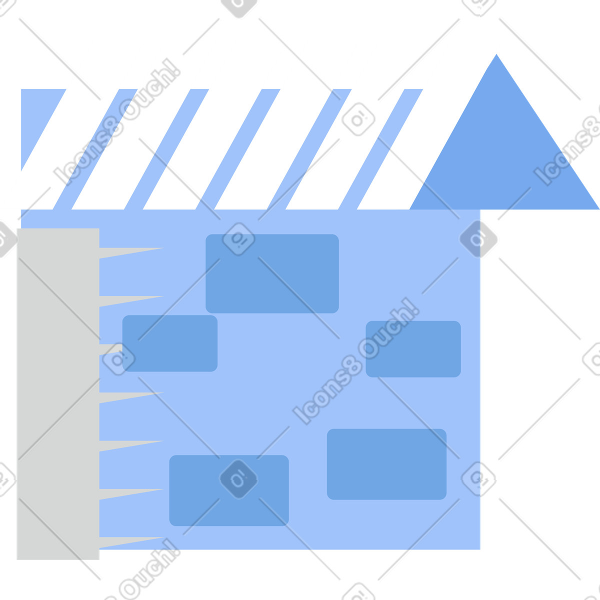 Clip スタイルの 家 のイラストをPNG、SVG形式でダウンロード