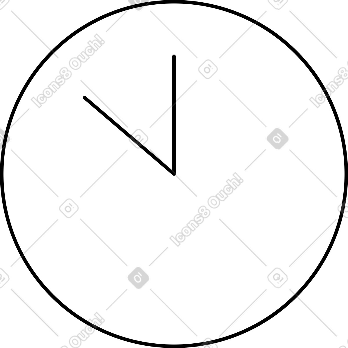 Clock illustration in Bloom style download in PNG, SVG