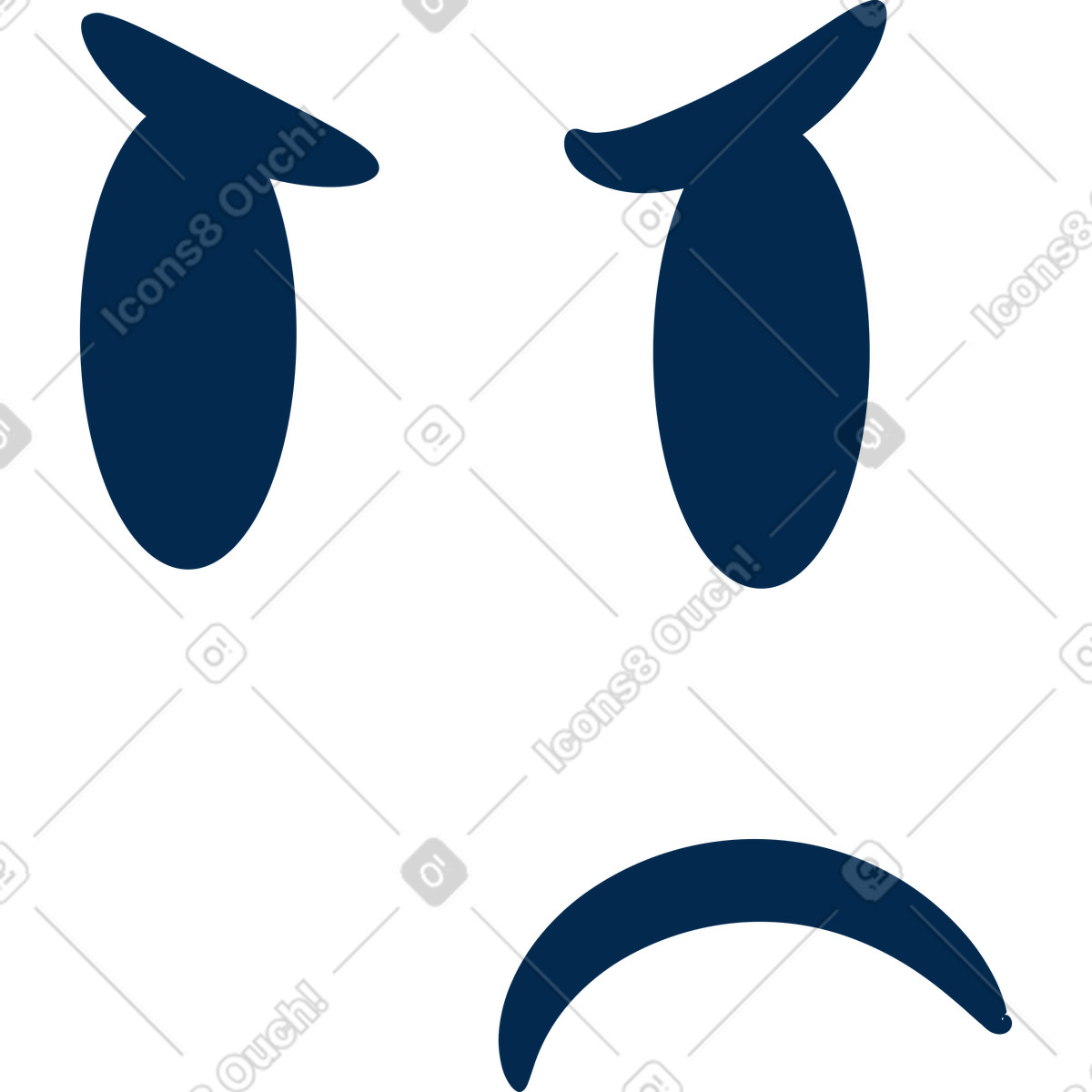 Angry illustration featuring unique grumpy clipart graphics