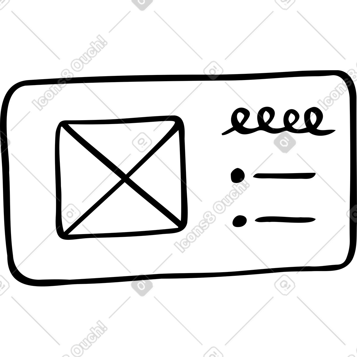 Illustration Bloc avec place pour l'image et le texte dans style Journal à télécharger aux formats PNG, SVG