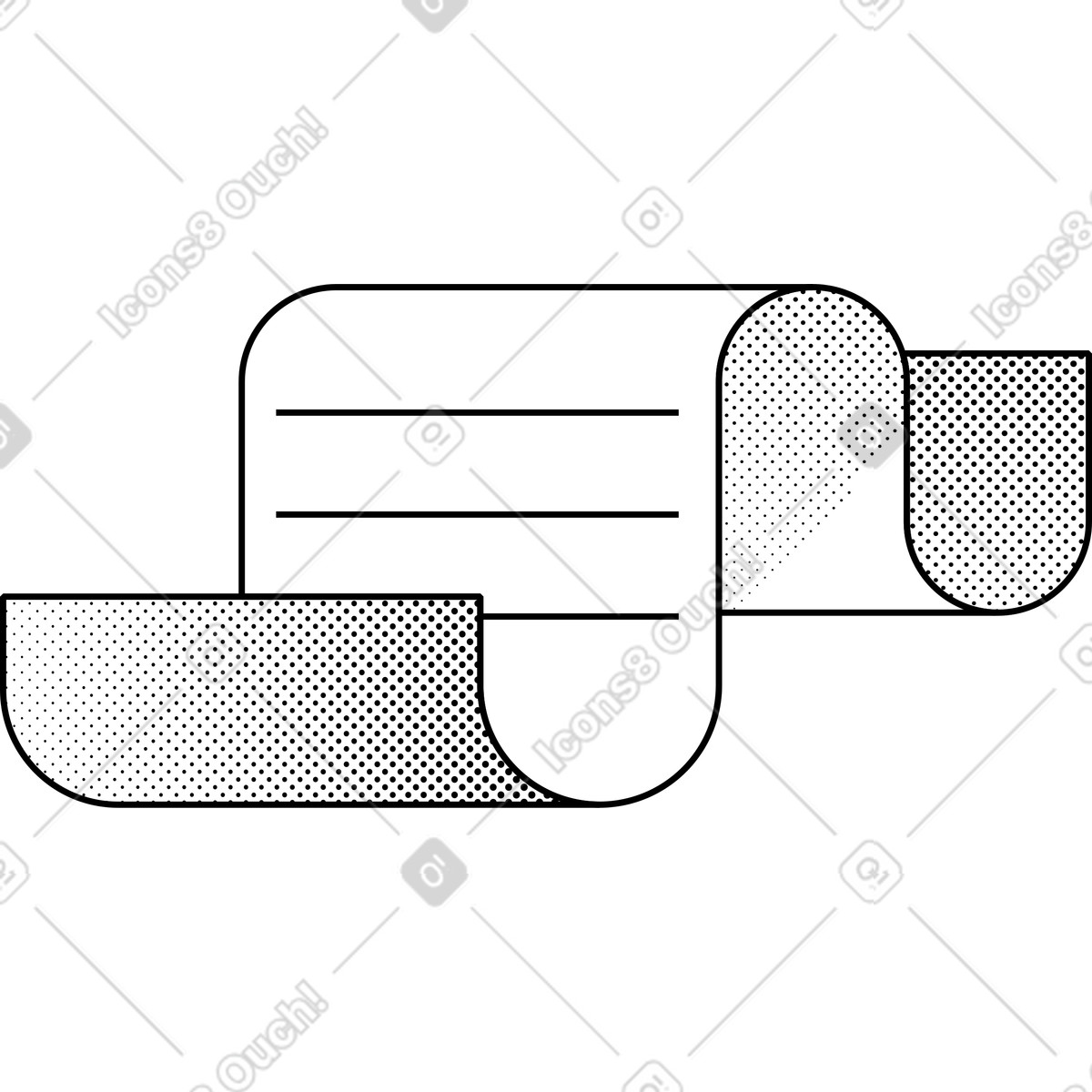Memphis スタイルの Paper with text のイラストをPNG、SVG形式でダウンロード