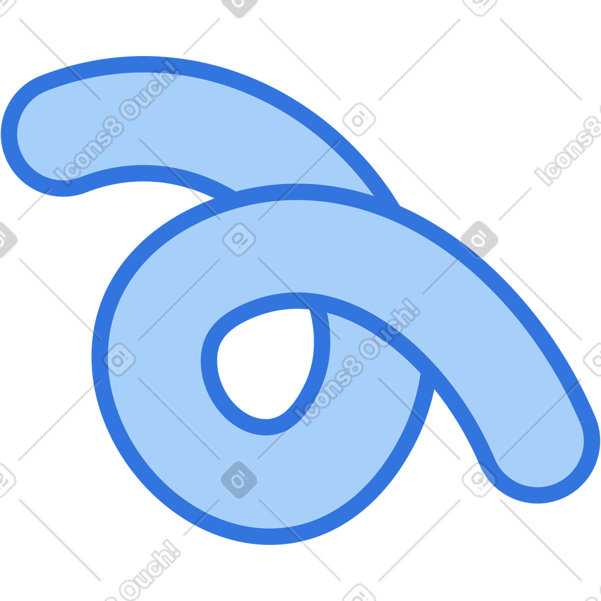 Linea a spirale illustrazione in stile Sky scarica in PNG, SVG